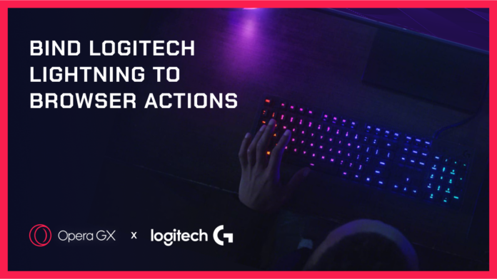 Foto de Opera GX integra la tecnología de iluminación de Logitech G